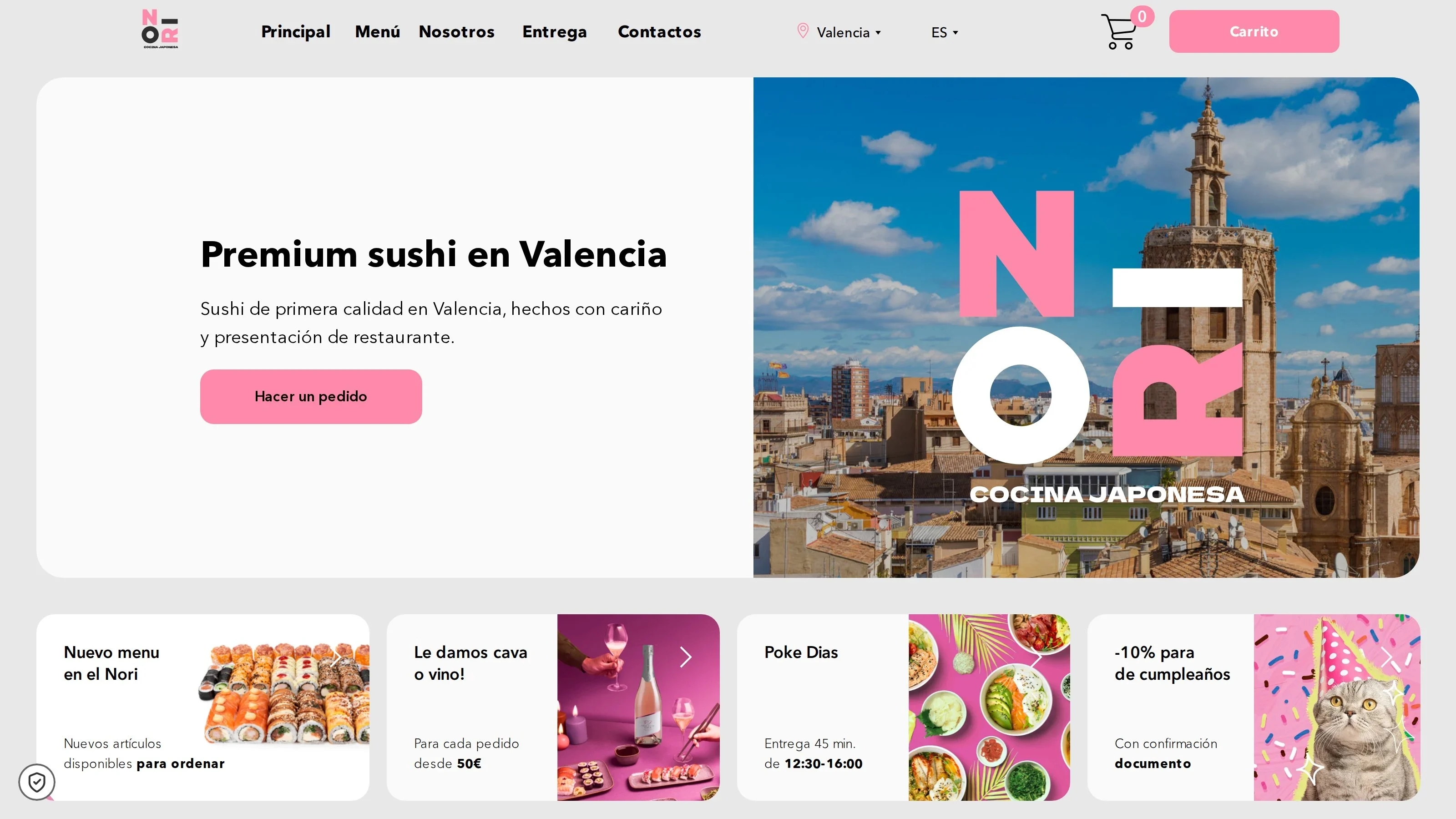 Бандейка суши NORI Delivery — ассорти роллов Philadelphia, Dragón и сашими